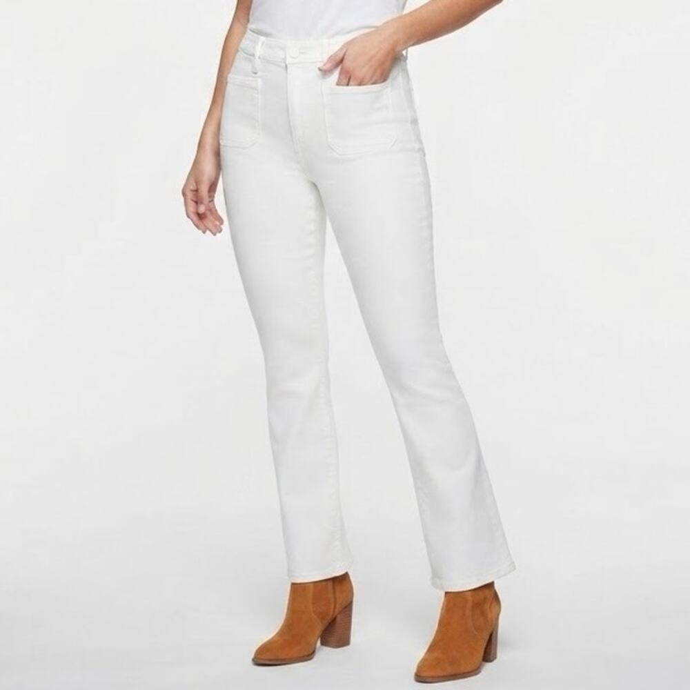 Good American Good Classic Bootcut Jeans White Style GCLBPP046T Size 14/32